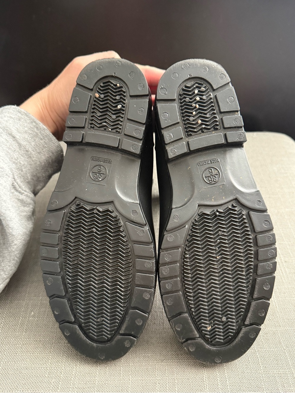 Women’s Black Chelsea Rain Boots with Pull Tabs - Picture 5 of 5